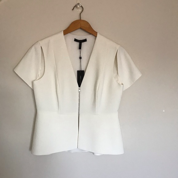 BNWT BCBG Maxazria off-white Haven top. Size L - Picture 2 of 8